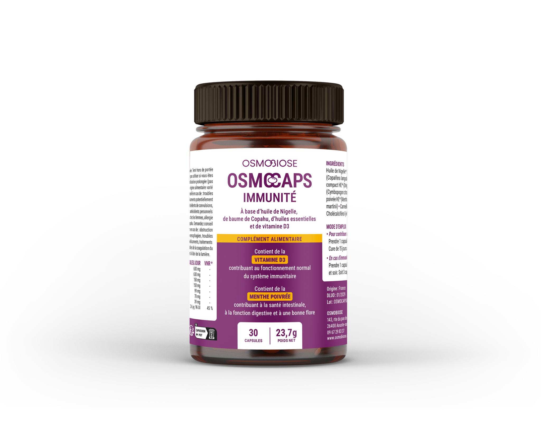 OSMOCAPS -  capsules immunité - Liste VIP ouverte