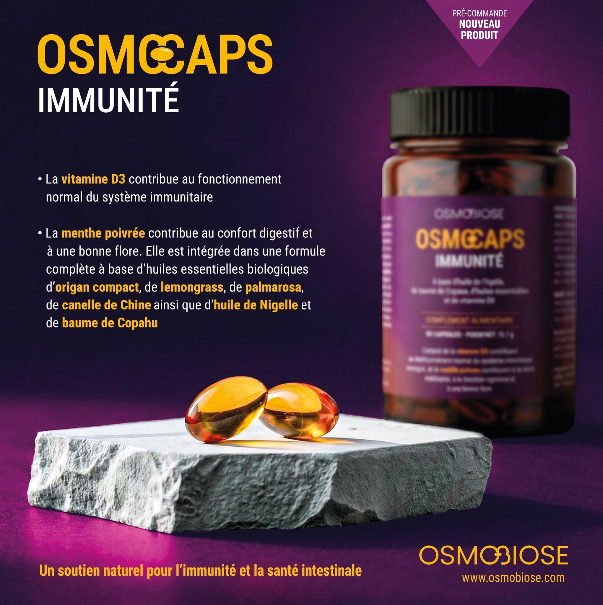 OSMOCAPS -  capsules immunité - Liste VIP ouverte