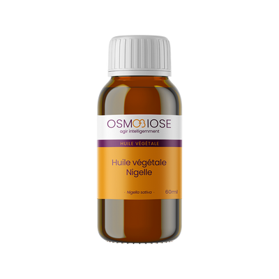 Huile végétale de Nigelle OB, graines : équilibre le système immunitaire et le microbiote, excipient actif.